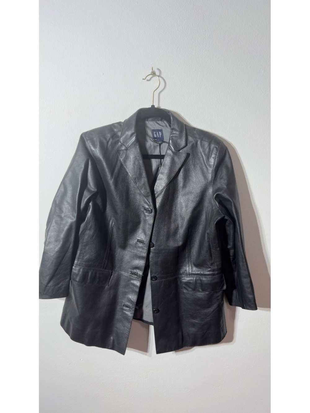 Vintage Gap Leather Jacket Genuine Leather Blazer Sport Coat